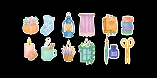 Cozy Living Essentials Stickers