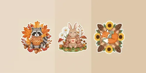 Cottagecore Nature Cute Animal Stickers
