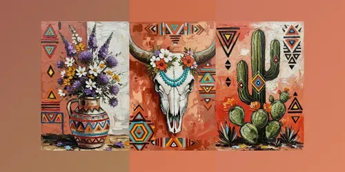 Southwest Impasto Oil Nature Wall Art