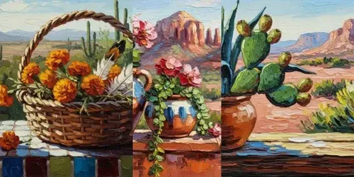 Impasto Sunbaked Southwest Wall Art