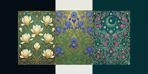 Art Nouveau Spring Botanical Wall Art 2
