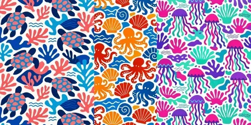 Modern Marine Abstract Ocean Patterns 2