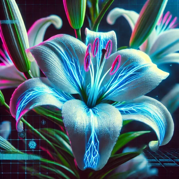 Cyberpunk Nature Technobio Closeups DALL-E 3 Prompt