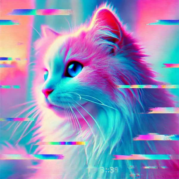 Vaporwave Glitch Aesthetics DALL-E 3 Prompt