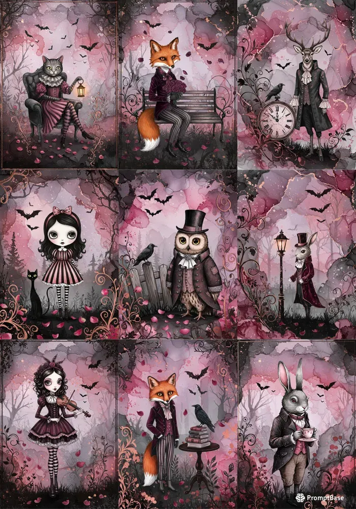 Whimsical Gothic Fantasy Junk Journals Prompt