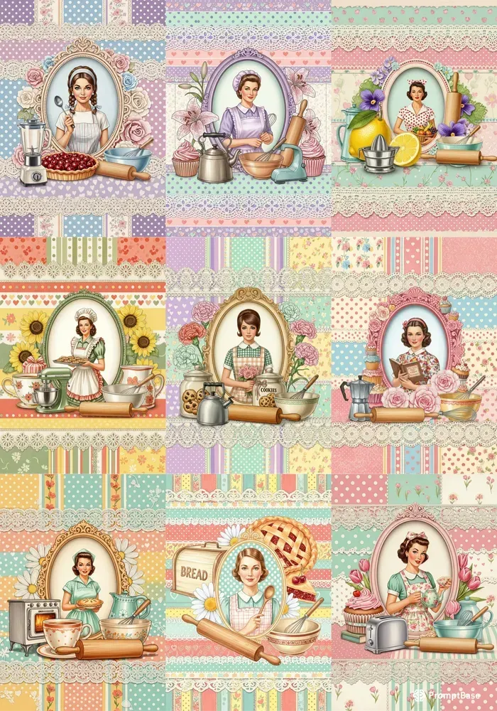 Shabby Chic Baking Junk Journal Paper