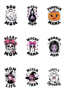 Spooky Cute Whimsical Halloween Clipart