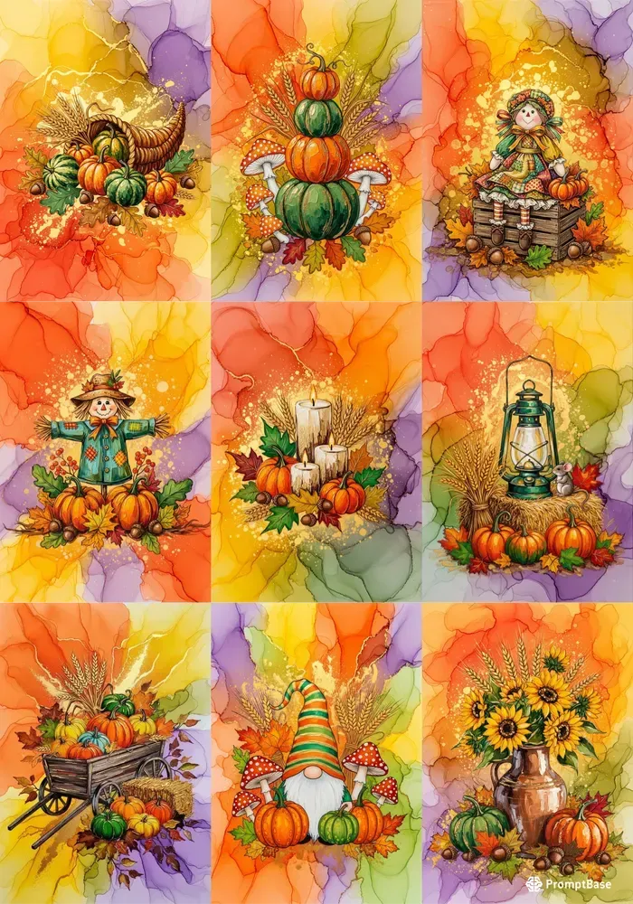 Golden Harvest Mixed Media Wall Art