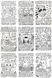 Thanksgiving Fun Coloring Pages For Kids
