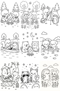 Kdp Cute Camp Adventures Coloring Pages