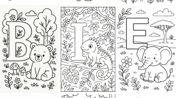Cute Abc Animals Habitat Coloring Pages