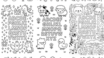 Cute Abcdaries Coloring Pages For Kids