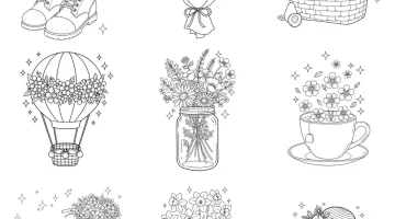 Spring Aesthetic Coloring Pages